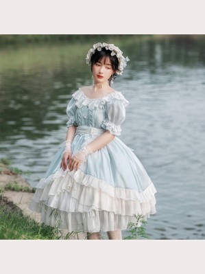 Love Of North Island Lolita Style Dress OP by Withpuji (WJ92)